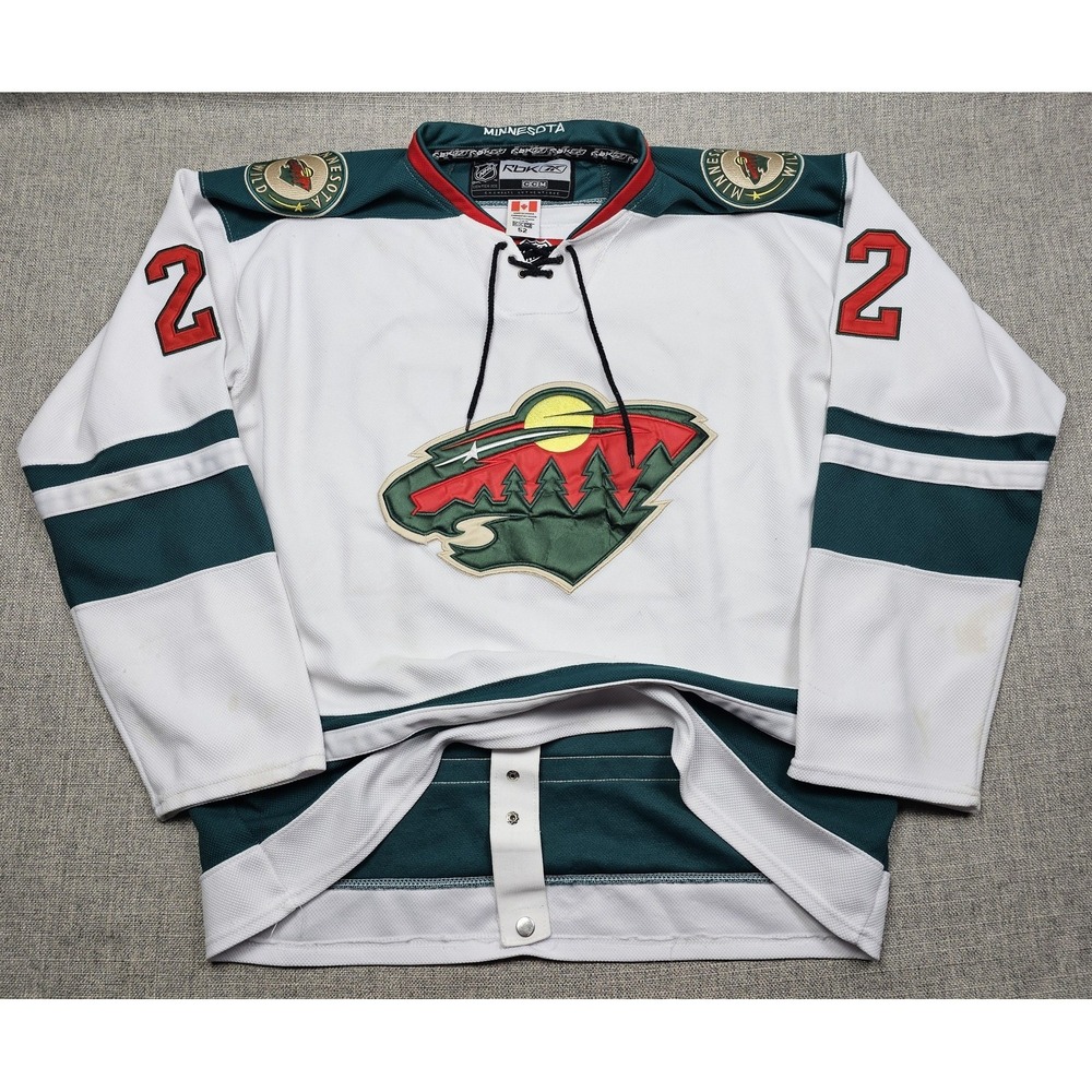 Minnesota Wild Jersey Mens 52 NHL Hockey Reebok CCM 22 Niederreiter Fight Strap